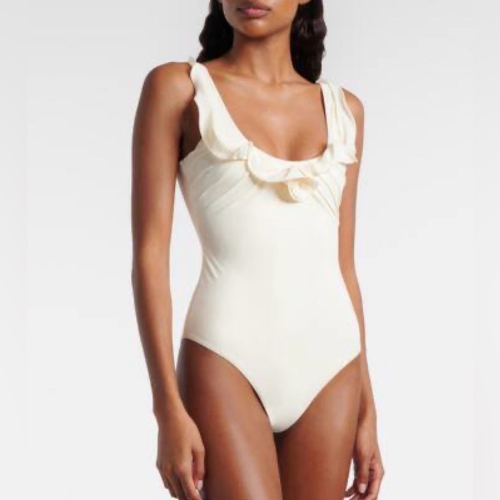 Eberjey Ruffle One Piece Low-Back Swimsuit - Picture 3 of 11